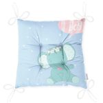 - Pofi-4709-Gorsel-2 - Realhomes  Mavi Zeminde Sevimli Fil Desenli Dijital Baskılı Çocuk Odası Pofuduk Sandalye Minderi Realhomes