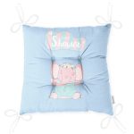 - Pofi-4712-Gorsel-2 - Realhomes  Mavi Zeminde Baby Shower Temalı Fil Desenli Dijital Baskılı Çocuk Odası Pofuduk Sandalye Minderi Realhomes