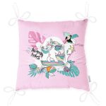 - Pofi-4726p-Gorsel-2 - Realhomes  Pembe Zeminde Tatil Temalı Unicorn Desenli Dijital Baskılı Modern Pofuduk Sandalye Minderi Realhomes