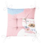 - Pofi-4802-Gorsel-2 - Realhomes  Pembe Zeminde Anne Ve Yavru Ayı Baby Shower Dijital Baskılı Çocuk Odası Pofuduk Sandalye Minderi Realhomes