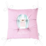 - Pofi-4805-Gorsel-2 - Realhomes  Pembe Zeminde Welcome Baby Shower Temalı Sevimli Ayıcık Modern Pofuduk Sandalye Minderi Realhomes
