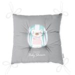 - Pofi-4807-Gorsel-2 - Realhomes  Gri Zeminde Welcome Baby Shower Temalı Sevimli Ayıcık Modern Pofuduk Sandalye Minderi Realhomes
