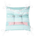 - Pofi-4808-Gorsel-2 - Realhomes  Yeşil Çizgili Baby Shower Temalı Çocuk Odası Pofuduk Sandalye Minderi Realhomes