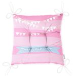 - Pofi-4810-Gorsel-2 - Realhomes Pembe Çizgili Baby Shower Temalı Çocuk Odası Pofuduk Sandalye Minderi Realhomes