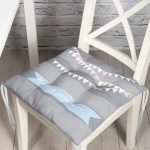 - Pofi-4811-Gorsel - Realhomes  Gri Çizgili Baby Shower Temalı Çocuk Odası Pofuduk Sandalye Minderi Realhomes