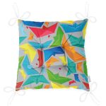 Realhomes Origami Gemiler Dijital Baskılı Modern Pofuduk Minderi Realhomes