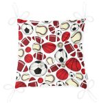 Realhomes Spor Topları Dijital Baskılı Modern Pofuduk Minderi Realhomes