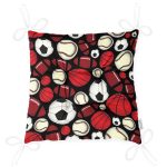 Realhomes Spor Topları Dijital Baskılı Modern Pofuduk Minderi Realhomes