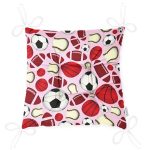 Realhomes Spor Topları Dijital Baskılı Modern Pofuduk Minderi Realhomes