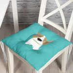 - Pofi-4869-Gorsel - Realhomes  Realhomes Köpek Desenli Dijital Baskılı Modern Pofuduk Sandalye Minderi Realhomes