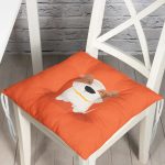 - Pofi-4871-Gorsel - Realhomes  Realhomes Köpek Desenli Dijital Baskılı Modern Pofuduk Sandalye Minderi Realhomes