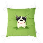 Realhomes Köpek Desenli Dijital Baskılı Modern Pofuduk Sandalye Minderi Realhomes