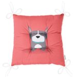 Realhomes Köpek Desenli Dijital Baskılı Modern Pofuduk Sandalye Minderi Realhomes