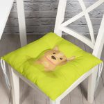 - Pofi-4885-Gorsel - Realhomes Realhomes Köpek Desenli Dijital Baskılı Modern Pofuduk Sandalye Minderi Realhomes