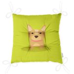 - Pofi-4885-Gorsel-2 - Realhomes Realhomes Köpek Desenli Dijital Baskılı Modern Pofuduk Sandalye Minderi Realhomes