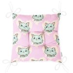 - Pofi-4894-Gorsel-2 - Realhomes  Realhomes Kedi Desenli Dijital Baskılı Modern Pofuduk Sandalye Minderi Realhomes