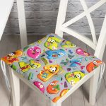 - Pofi-4897-Gorsel - Realhomes Realhomes Renkli Sayılar Dijital Baskılı Modern Pofuduk Sandalye Minderi Realhomes