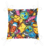 Realhomes Renkli Eşyalar Dijital Baskılı Modern Pofuduk Sandalye Minderi Realhomes