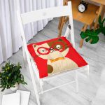 - Pofi-4925-Gorsel-1 - Realhomes  Realhomes Renkli Kedi Dijital Baskılı Modern Pofuduk Sandalye Minderi Realhomes