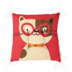 - Pofi-4925-Gorsel-2 - Realhomes  Realhomes Renkli Kedi Dijital Baskılı Modern Pofuduk Sandalye Minderi Realhomes