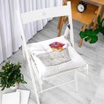 - Pofi-5623-Gorsel-1 - Realhomes Sepette Şapkalı Kedi Desenli Dijital Baskılı Modern Pofuduk Sandalye Minderi Realhomes