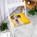 - Pofi-5636-Gorsel-1 - Realhomes Sevimli Köpek Desenli Dijital Baskılı Modern Pofuduk Sandalye Minderi Realhomes