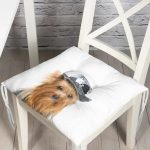 - Pofi-5640-Gorsel - Realhomes Sevimli Köpek Desenli Dijital Baskılı Modern Pofuduk Sandalye Minderi Realhomes