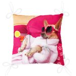 Bornozlu Köpek Desenli Modern Pofuduk Sandalye Minderi Realhomes