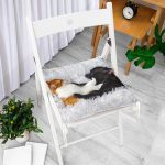 - Pofi-5656-Gorsel-1 - Realhomes Köpek ve Kedili Dijital Baskılı Modern Pofuduk Sandalye Minderi Realhomes