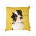 - Pofi-5662-Gorsel-2 - Realhomes Sarı Zeminli Köpek Dijital Baskılı Modern Pofuduk Sandalye Minderi Realhomes