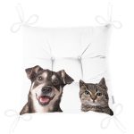 - Pofi-5676-Gorsel-2 - Realhomes Sevimli Köpek ve Kedi Desenli Sevimli Modern Pofuduk Sandalye Minderi Realhomes