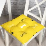 - Pofi-5677-Gorsel - Realhomes  Büyük Kemik Desenli Dijital Baskılı Modern Pofuduk Sandalye Minderi Realhomes