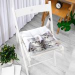 - Pofi-5679-Gorsel-1 - Realhomes Yavru Kedi Desenli Modern Pofuduk Sandalye Minderi Realhomes