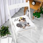 - Pofi-5682-Gorsel-1 - Realhomes My Little Princess Taçlı Köpek Dijital Baskılı Modern Pofuduk Sandalye Minderi Realhomes