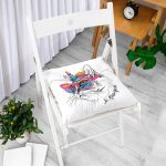 - Pofi-5688-Gorsel-1 - Realhomes  Renkli Gözlüklü Siyah Beyaz Kedi Dijital Baskılı Modern Pofuduk Sandalye Minderi Realhomes