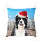 - Pofi-5698-Gorsel-2 - Realhomes  Yılbaşı Şapkalı Köpek Desenli Dijital Baskılı Modern Pofuduk Sandalye Minderi Realhomes