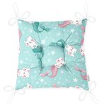 - Pofi-5702-Gorsel-2 - Realhomes Deniz Kızı Kuyruklu Kedicikler Dijital Baskılı Modern Pofuduk Sandalye Minderi Realhomes