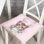 - Pofi-5711-Gorsel - Realhomes Let's Make It Kedi Desenli Modern Pofuduk Sandalye Minderi Realhomes