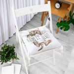 - Pofi-5712-Gorsel-1 - Realhomes  Sevimli Kedi Desenli Dijital Baskılı Modern Pofuduk Sandalye Minderi Realhomes