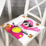 - Pofi-5724-Gorsel - Realhomes Motor Süren Çılgın Köpek Dijital Baskılı Modern Pofuduk Sandalye Minderi Realhomes