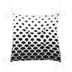 Realhomes Uçan Siyah Puantiyeler Dijital Baskılı Pofuduk Sandalye Minderi Realhomes