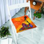 - Pofi-6191-Gorsel-1 - Realhomes Afrika Kadın İllüstrasyon Motifli Dijital Baskılı Modern Pofuduk Sandalye Minderi Realhomes