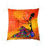 - Pofi-6191-Gorsel-2 - Realhomes Afrika Kadın İllüstrasyon Motifli Dijital Baskılı Modern Pofuduk Sandalye Minderi Realhomes