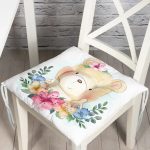 - Pofi-6588-Gorsel - Realhomes Sevimli Bebek Ayıcık Çocuk Odası Dijital Baskılı Modern Pofuduk Sandalye Minderi Realhomes