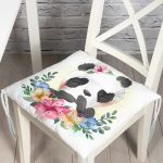 - Pofi-6590-Gorsel - Realhomes Sevimli Bebek Panda Çocuk Odası Dijital Baskılı Modern Pofuduk Sandalye Minderi Realhomes