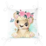 - Pofi-6612-Gorsel-2 - Realhomes Sevimli Bebek Aslan Çocuk Odası Dijital Baskılı Modern Pofuduk Sandalye Minderi Realhomes