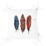 - Pofi-6748-Gorsel-2 - Realhomes Beyaz Zeminde Üç Renkli Tüy Desenli Modern Pofuduk Sandalye Minderi Realhomes