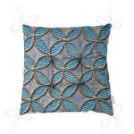 Kabartma Yüzey Geometrik Desenli Dijital Baskılı Modern Pofuduk Sandalye Minderi Realhomes