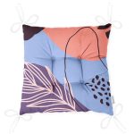 - Pofi-7026-Gorsel-2 - Realhomes  Soyut Rengarenk Zeminde Bohem Çiçek Motifli Dijital Baskılı Modern Pofuduk Sandalye Minderi Realhomes