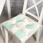 - Pofi-7041-Gorsel - Realhomes  Vizon Zeminde Yosun Motifli Dijital Baskılı Modern Pofuduk Sandalye Minderi Realhomes